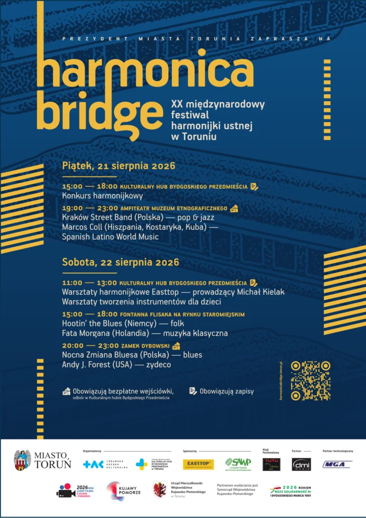 Harmonica Bridge w Toruniu: 18–19 sierpnia w TUTU
