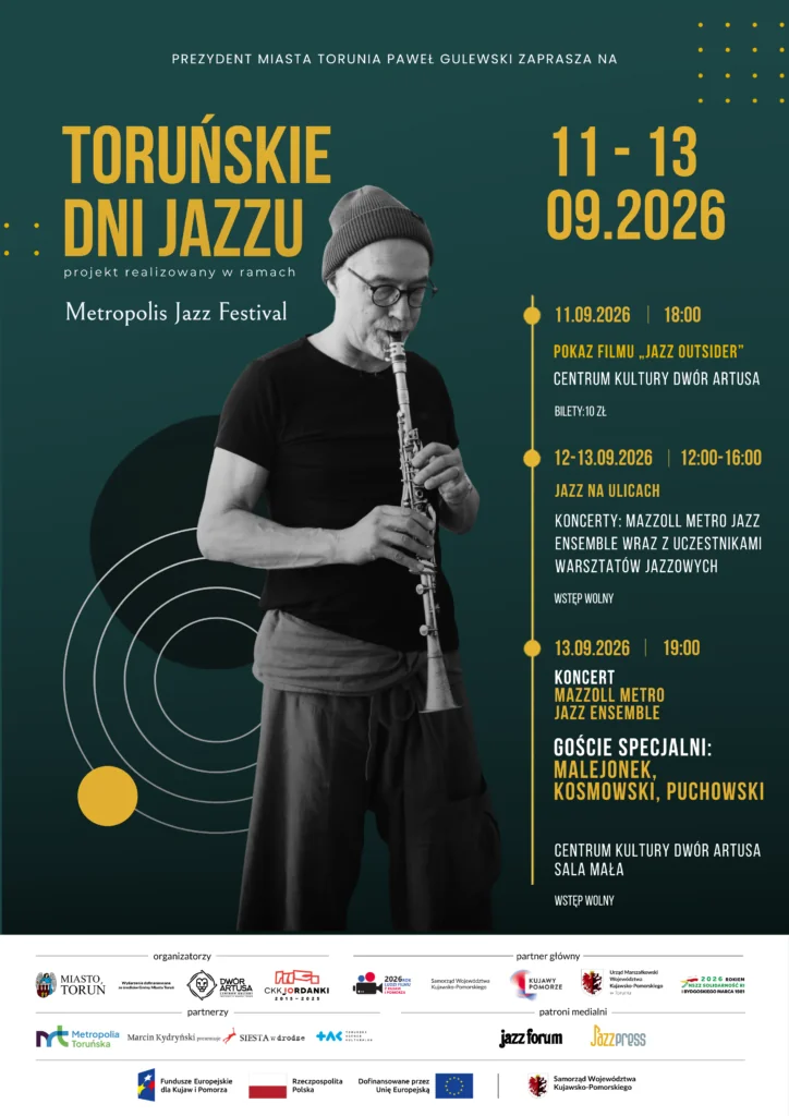 Toruńskie Dni Jazzu 11–13 września. Koncerty za darmo
